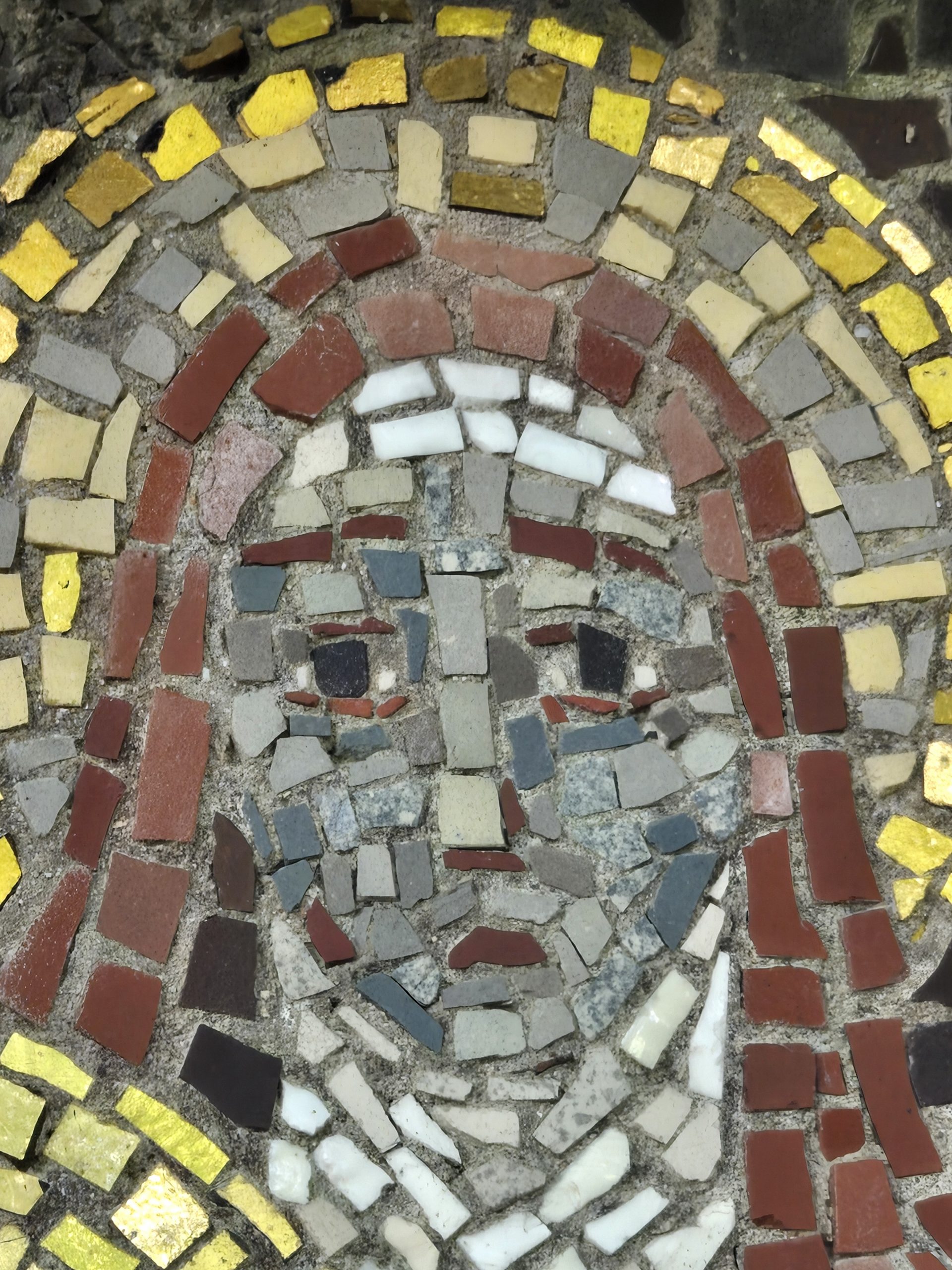 Gemäldeausschnitt, auf dem zwei junge Frauen in weißen, langen, wallenden Kleidern zu sehen sind