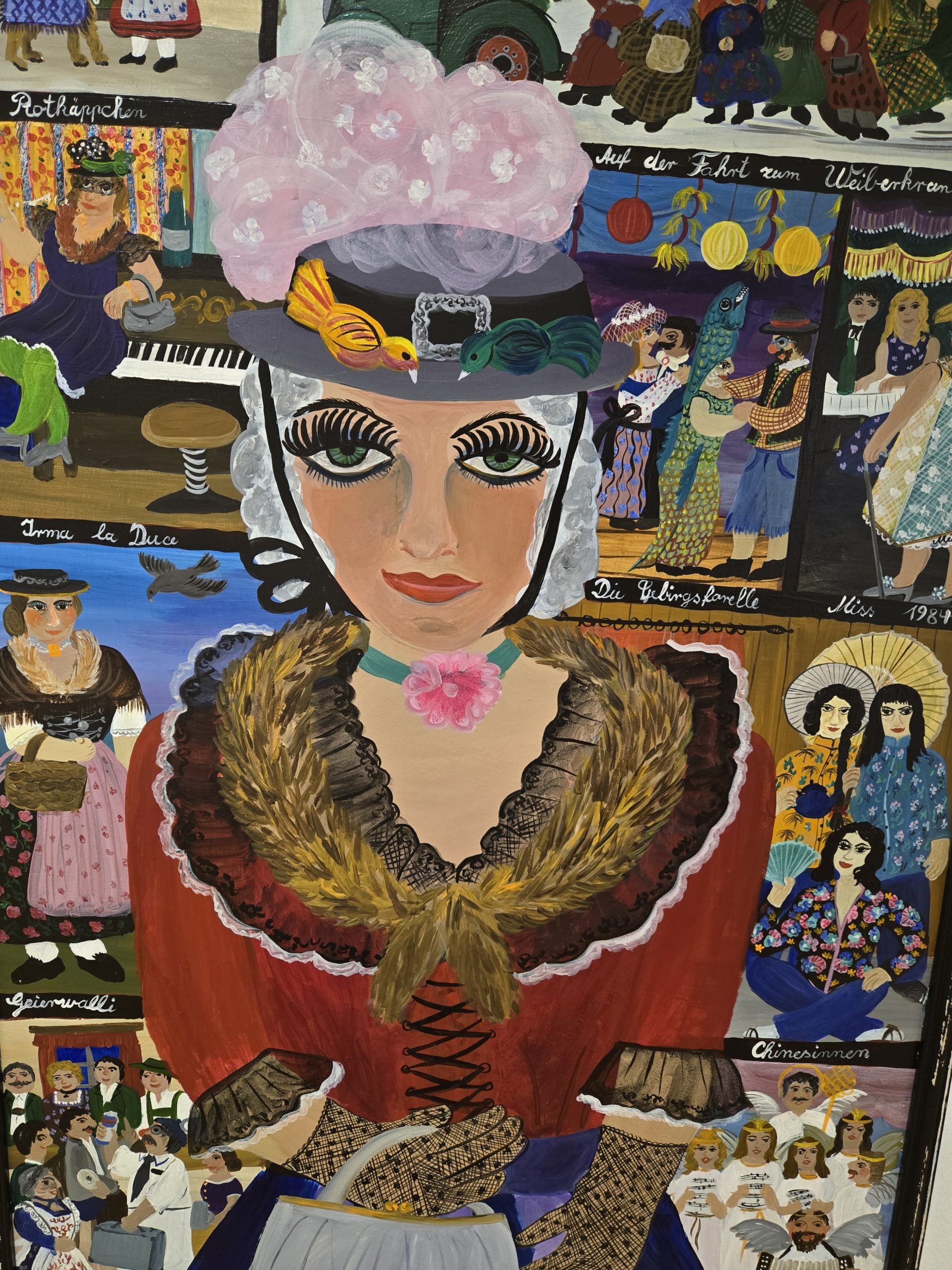 Afrohaare aus orangen Blüten